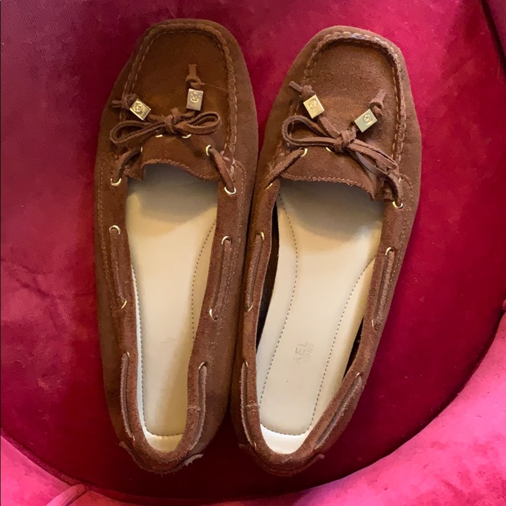 Michael kors brown golden shoes